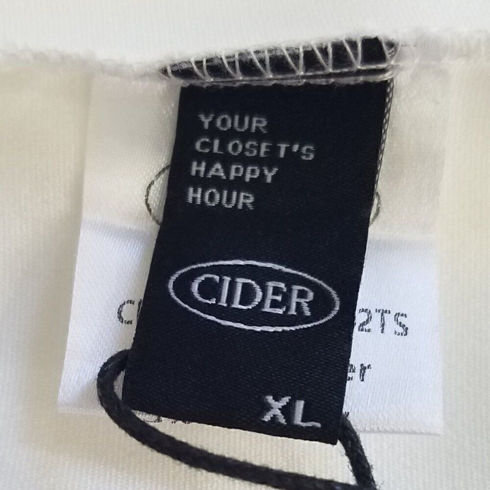 Cider Pants Womens Sz XL White Wide Leg Straight Stretch Dress Pants - Picture 10 of 11